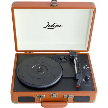 Gramofon Latone RetroCase Brown Přenosný gramofon