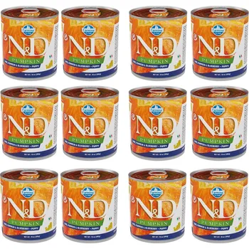 Krmivo pro psa FARMINA N&D Pumpkin Dog Lamb, Pumpkin, Blueberry Puppy – mokré krmivo pro štěňata – 12 x 285 g