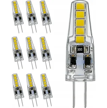 Žárovka 10x LED žárovka G4, kapsle, 6W, 600lm, 2700K, 360°, DC 12V
