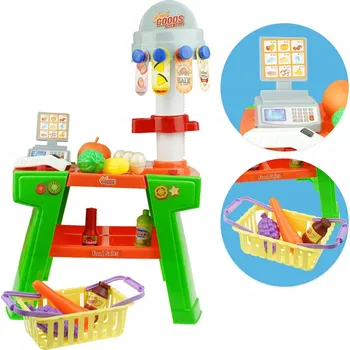 Hra na obchod Dětský supermarket obchod nákupní košík stánek