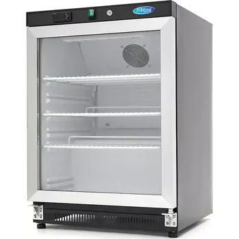 Lednice Maxima Lednice - 200 l - černá - se skleněnými dveřmi | 09405008