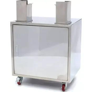 Servírovací stolek Maxima Oranžový odšťavňovací vozík - s kbelíkem na odpad - nerezová ocel | 09300037