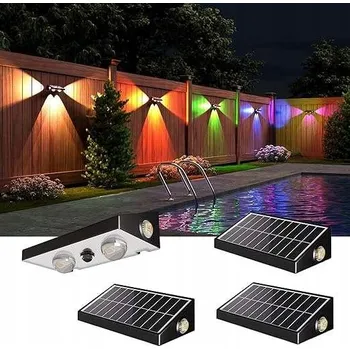Venkovní osvětlení Venkovní solární lampy, 3-směrové, 10 režimů, automatické, voděodolné, 4 ks