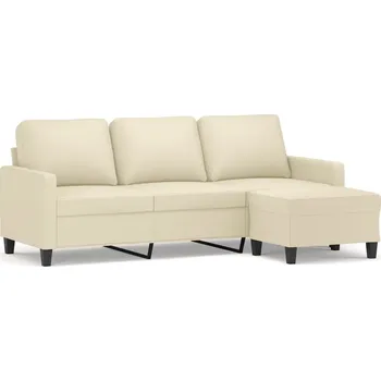 Pohovka Pohovka 198 x 77 cm umělá kůže bílá