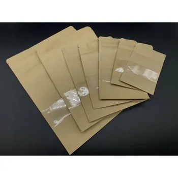 Sáček na potraviny Doypack sáčky s průhledným okénkem a zipem. 12x17,5+2,5 cm 10 Ks