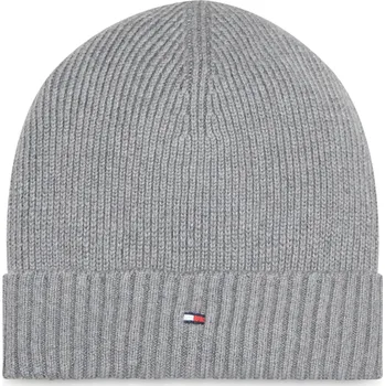 Čepice Tommy Hilfiger Essential Flag Beanie AM0AM10337 šedá uni