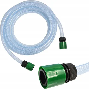 Zahradní hadice SACÍ HADICE K VYSOKOTLAKÉMU ČISTIČI 10M 1/2" RYCHLOSPOJKY 21 BAR TRANSPARENTNÍ PVC