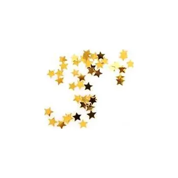 Zahradní dekorace Konfety lesklé HVĚZDY zlaté 15 g [1 bal.],rychlé dodání