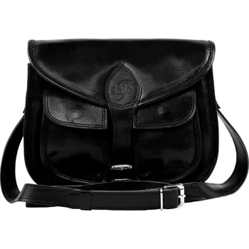 Kabelka Dámská kožená kabelka černá DIJA - SAJO, řemeslná výroba