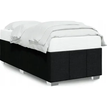 Postel Rám postele 200 x 80 x 46 cm, černá, polyesterová tkanina