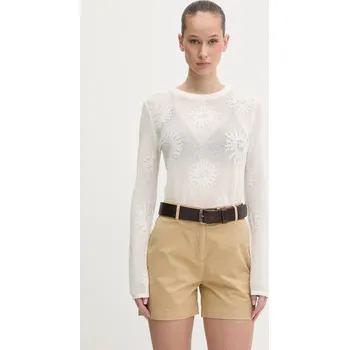 Pánské oblečení Bavlněný svetr HUGO 50538238 béžová 01X, vel. M