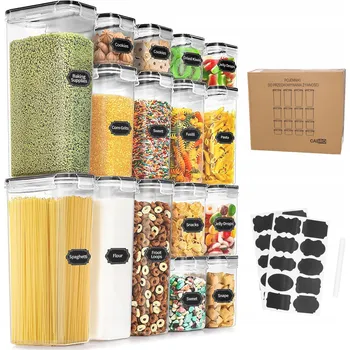 Dóza na potraviny Nádoba na sypké potraviny Cadro sada 16 ks plastová 2,8 l