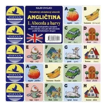 Pexeso Najdi dvojici - Angličtina - 1. Abeceda a barvy