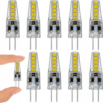 Žárovka LED žárovka G4 SMD 6W mini TEPLÁ BÍLÁ 12V 10 kusů