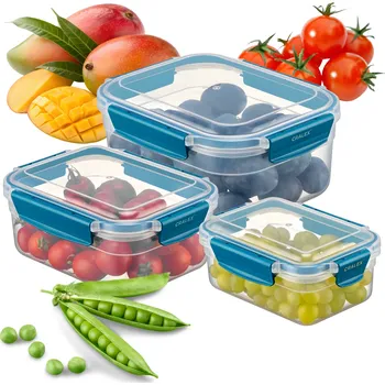 Dóza na potraviny Hermetické obdélníkové dózy na potraviny CRALEX Bona 650 ml / 1,25 l / 2,10 l