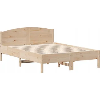 Postel Dřevěná postel z borovice 195,5 x 125,5 x 74,5 cm, neošetřená