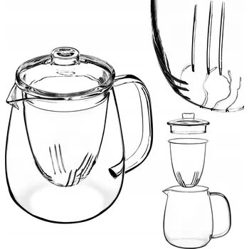 Konvice na čaj Kadax Konvice 600 ml