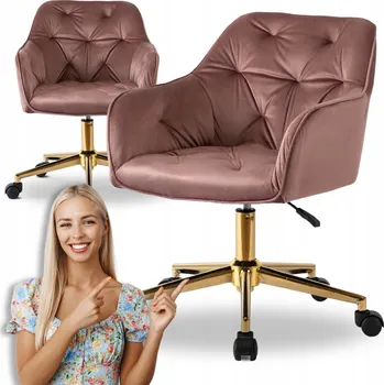 Otočná kancelářská židle Mebel Elite růžová