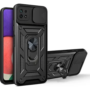 Hybrid Armor CAMSHIELD / odolné pouzdro / kryt 4v1 / pro Samsung Galaxy A22 4G / černé