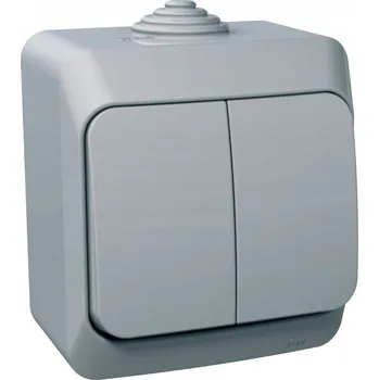 vypínač Dvojitý vypínač Schneider Electric WDE000651, odstíny šedé