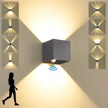 Nástěnné svítidlo SANSHI LED Nástěnné Svítidlo s Pohybovým Čidlem 12W IP65 Vodotěsné