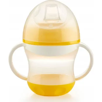 Hrnek s pítkem proti rozlití Thermobaby 180 ml žlutý