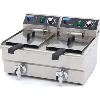 fritéza Maxima Fritéza - 2 x 10 l - 2 koše - s vypouštěcím kohoutem | 09365229