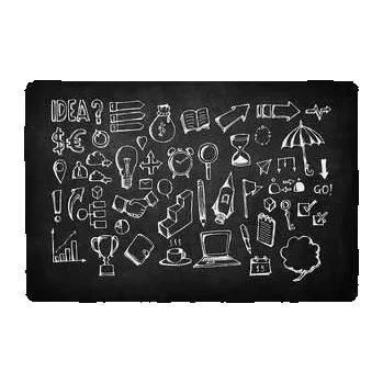 Černá bezrámová magnetická tabule na křídy - Qboard 150 x 97 cm,rychlé dodání