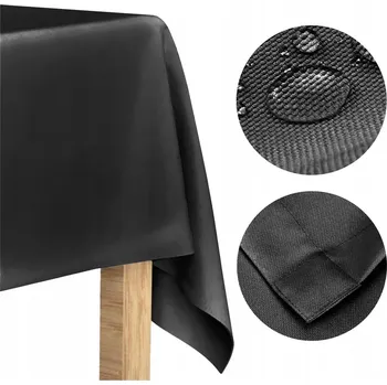 ubrus Ubrus ODOLNÝ SKVRNÁM 140x180 na stůl klasický hladký lem Elegant ČERNÝ