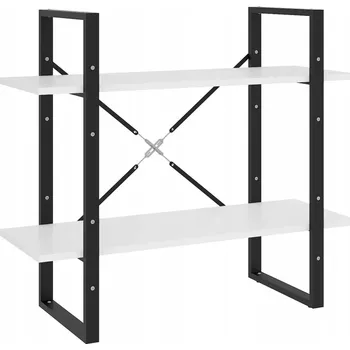 Knihovna Bílá knihovna s 2 policemi, 80 x 30 x 70 cm, materiál dřevotříska