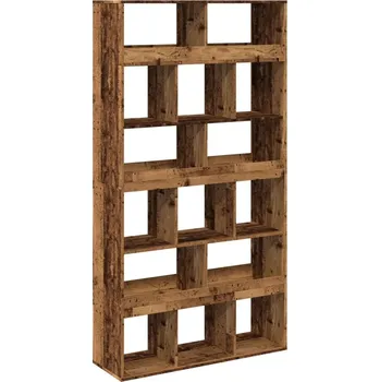 Knihovna Knihovna, regál 100 x 33 x 187,5 cm, staré dřevo, 15 přihrádek