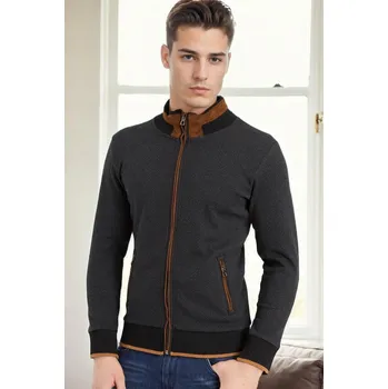 Pánská mikina Pánská mikina Dewberry antracitová dewberry černá | hnědá 3516143