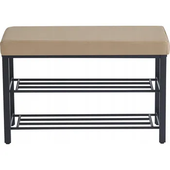 Botník Botník s sedátkem AGTRADE 79 x 50 x 32 cm, béžové odstíny