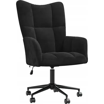 Otočná kancelářská židle černá s nastavitelnou výškou a kolečky, rozměry 61,5 x 69 x