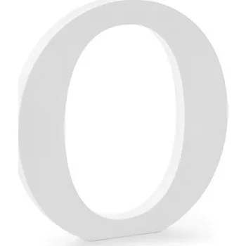 Obraz Dřevěné písmeno „O“ Party Deco DL1-O-008 bílé 20,5 cm