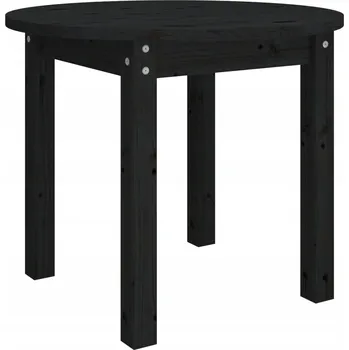 Konferenční stolek Černý konferenční stolek z masivního borovicového dřeva 55 x 45 cm