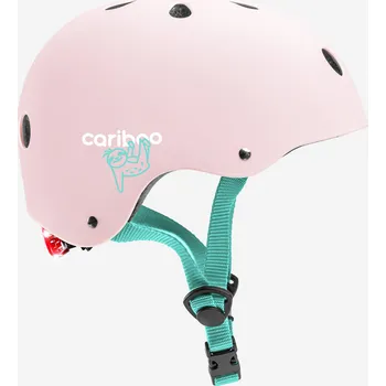 Cyklistická přilba CARIBOO Dětská ochranná cyklistická helma Cariboo XS RŮŽOVÁ|ZELENÁ