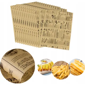 Obraz POTRAVINÁŘSKÝ PAPÍR 28X38 CM 100 KS - OLEJUVZDORNÝ RETRO VZOR KUCHYNĚ