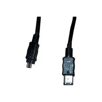 Počítačové příslušenství FireWire kabel IEEE 1394, IEEE 1394 (6pin) M- IEEE 1394 (4pin) M, 2m, černý, Logo, blistr,rychlé dodání