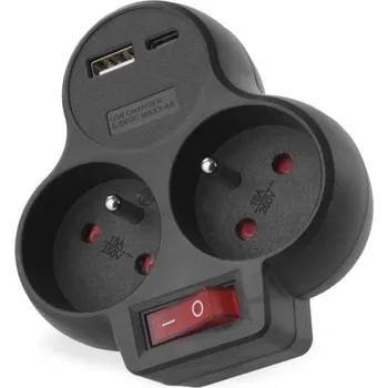 Elektrická zásuvka EMOS P0078 černá