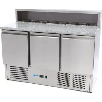 Pec na pizzu Maxima Lednice na pizzu - 3 dveře - 136,5 cm - 400 l - včetně nerezového krytu | 09400205