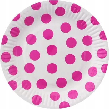 Talíř Talířky GoDan s puntíky 18 cm, 6 ks