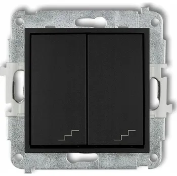 vypínač Schodišťový vypínač pod omítku Karlik černý 12MWP-33