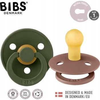 dudlíky Kulatý gumový Dudlík Bibs 0 +