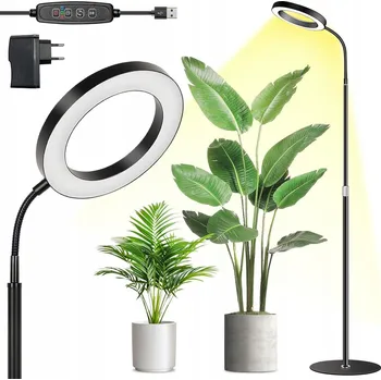 Osvětlení pro růst rostliny LED Lampa pro Rostliny Pěstování Osvětlení Růstu s Časovačem - Kulatá