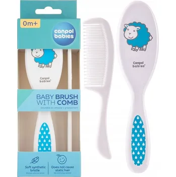 hřeben Hřeben a kartáč Canpol babies, modré odstíny