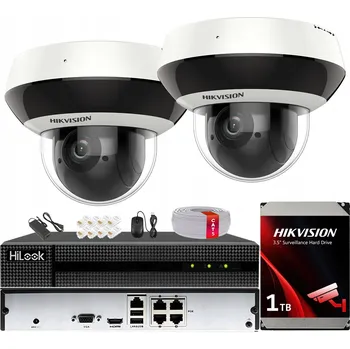 Bezpečnostní kamera Monitorovací sada Hikvision 2x Otočná kamera 4MPx IK10 Motozoom 1TB