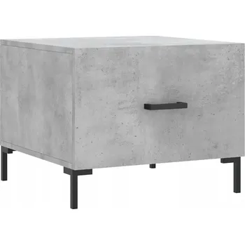 Konferenční stolek Konferenční stolek šedo-betonový 50 x 50 x 40 cm s železnýma nohama