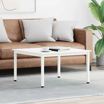 Konferenční stolek vidaXL Konferenční stolek Bílá 80 x 80 x 45 cm Masivní borové dřevo [892768]