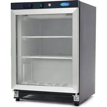 Maxima Mrazící skříň - 200 l - černá - se skleněnými dveřmi | 09405009